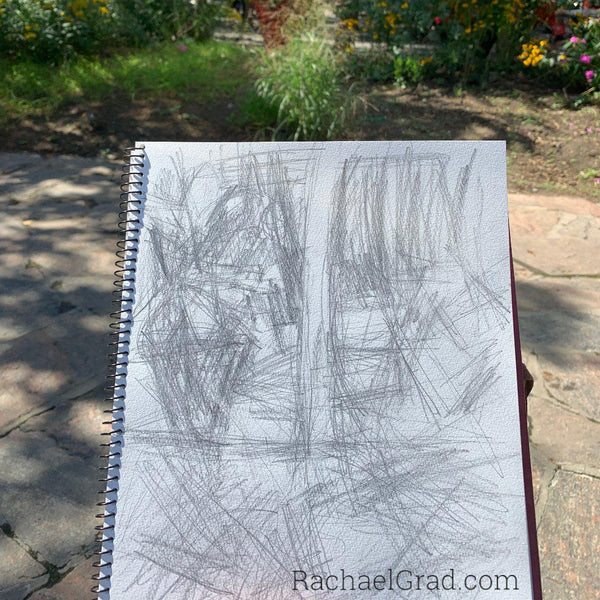 Quick Pencil Drawing in Yorkville Park, Toronto