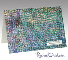 Load image into Gallery viewer, Motherhood Hit Me Like a Train Stationery Cards by Artist Rachael Grad back view