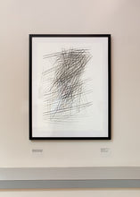 Load image into Gallery viewer, Motherhood Hit Me Like a Train, Sleeper Line #6 2024 Watercolour and Ink on Paper framed at 28 x 36"
