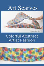 Load image into Gallery viewer, colorful art scarves by artist Rachael Grad, Toronto, Canada
