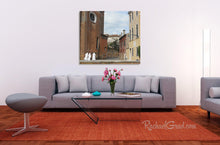 Load image into Gallery viewer, 3 Nuns in Italy Photography art print in living riom by artist Rachael Grad3 Nuns in Italy Photography art print in living room by artist Rachael Grad web wm.psd