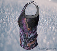 Load image into Gallery viewer, Fitted Tank Top in Black Abstract Art by Toronto Artist Rachael Grad side