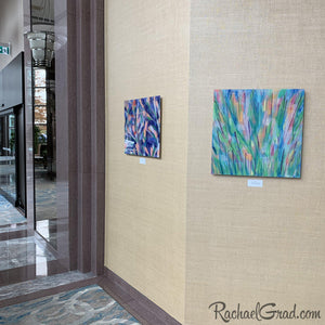 Abstract Flowers and Grass Art in the Hilton Toronto Markham Suites by Artist Rachael Grad November 2019