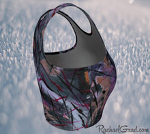 Load image into Gallery viewer, Black Athletic Crop for Women by Toronto Artist Rachael Grad side view