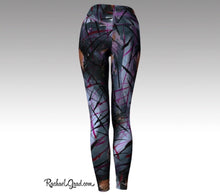 Load image into Gallery viewer, Holiday Gift for Mom: Mommy and Me Matching Leggings, Mom and Me Outfit Black Pants by Artist Rachael Grad