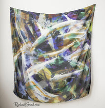 Load image into Gallery viewer, Black White Abstract Art Scarf by Artist Rachael Grad square scarves