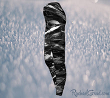 Load image into Gallery viewer, Black and White Leggings Pants by Toronto Artist Rachael Grad, elastic waist side