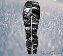 Load image into Gallery viewer, Women's Yoga Leggings - Black, White-Yoga Leggings-Canadian Artist Rachael Grad