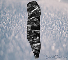 Load image into Gallery viewer, Women's Yoga Leggings - Black, White-Yoga Leggings-Canadian Artist Rachael Grad