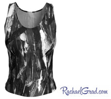 Load image into Gallery viewer, Fitted Tank Top with Black and White Artwork by Canadian Artist Rachael Grad