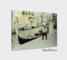 Load image into Gallery viewer, Gondolier Resting Venice Italy Art Print 12" x 18" Rachael Grad Artist