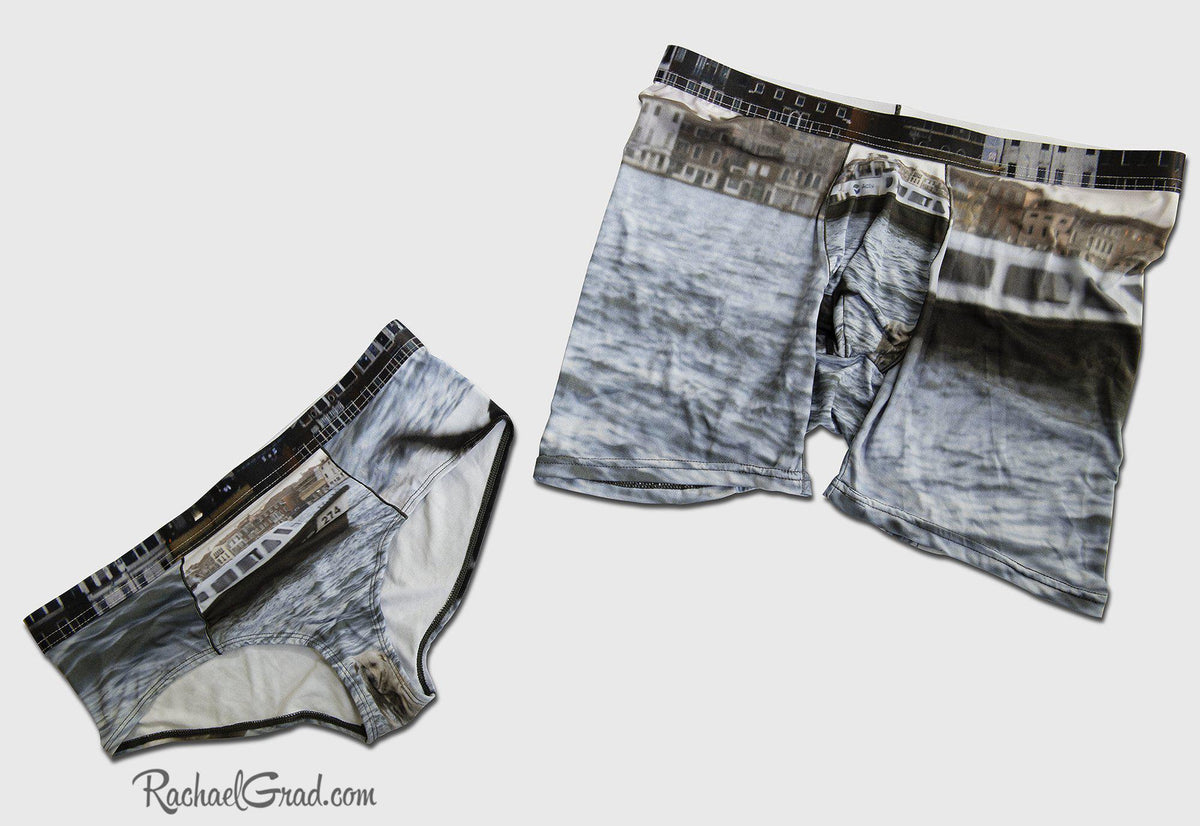 Matching Underwear Set Funny Dogs Swimming, Venice Italy, Rachael Grad