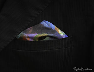 Pocket Squares in Silk & Crepe Fabric by Canadian Artist Rachael Grad