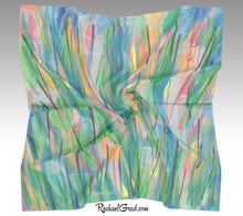 Load image into Gallery viewer, men's pocket square in green by artist Rachael Grad
