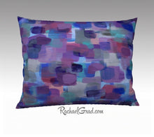 Load image into Gallery viewer, Pillowcase - Purple Blue Brushstrokes, 26 x 20-Pillows-Canadian Artist Rachael Grad