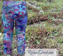 Load image into Gallery viewer, Holiday Gifts for Mom, Mommy and Me Matching Leggings Tights, Mom and Daughter Outfit, Snowflake Art Pants Set, Gift for Moms, New Mom Gifts by Artist Rachael Grad baby back