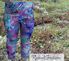 Load image into Gallery viewer, Holiday Gifts for Mom, Mommy and Me Matching Leggings Tights, Mom and Daughter Outfit, Snowflake Art Pants Set, Gift for Moms, New Mom Gifts by Artist Rachael Grad baby front