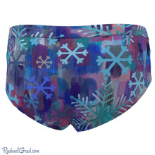 Load image into Gallery viewer, Snowflakes Women's Briefs by Toronto Artist Rachael Grad back view
