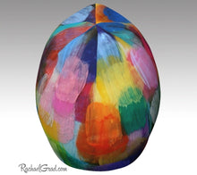 Load image into Gallery viewer, Winter Hat Rainbow Colourful Toque Women, Kids Beanie Hat Multicolor Art Pattern Hats Beanie Women Colorful Hats for Her, Winter Gifts LGTBQ by Artist Rachael Grad top front view