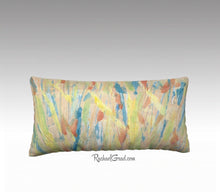Load image into Gallery viewer, Yellow Grass Abstract Art Long Pillowcase Toronto Artist Rachael Grad back view