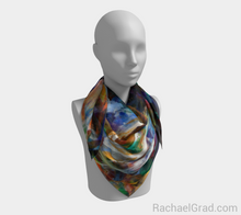 Load image into Gallery viewer, Abstract Scarf 1 Square Brushstrokes-Square Scarf-rachaelgrad-rachaelgrad artsy abstract colorful artwork multicolor