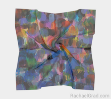 Load image into Gallery viewer, Dot Series 1 Blues Square Scarf-Square Scarf-rachaelgrad-rachaelgrad artsy abstract colorful artwork multicolor