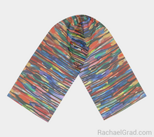 Load image into Gallery viewer, Fluid Long Scarf Bright Colours 2-Long Scarf-rachaelgrad-rachaelgrad artsy abstract colorful artwork multicolor