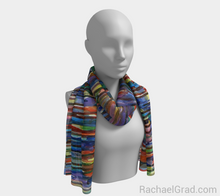 Load image into Gallery viewer, Fluid Long Scarf Bright Colours 2-Long Scarf-rachaelgrad-rachaelgrad artsy abstract colorful artwork multicolor