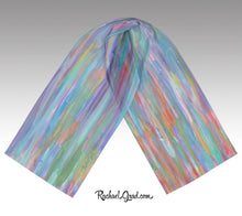 Load image into Gallery viewer,  Écharpe turquoise | Foulards d'art abstrait pour femmes | Écharpe sarcelle colorée | Echarpes Couleur Art | Foulard cadeau de vacances dames | Écharpe à la mode sarcelle