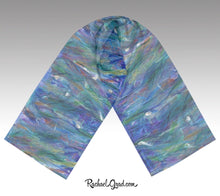Load image into Gallery viewer, Écharpe violette art, écharpes colorées pour femmes, écharpe violette, écharpe de cadeau de vacances, écharpe femme, écharpes colorées d'art