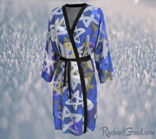 Load image into Gallery viewer, Bathrobe with Stars Artwork by Canadian Artist Rachael Grad front
