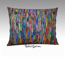 Load image into Gallery viewer, Striped Pillowcase, Multicolor Lines Bright Colours 26&quot; x 20&quot; Pillow Case by Artist Rachael Grad