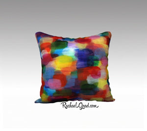 Red Colorful Pillowcase, Abstract Art Pillow Bright Colors 8-18" x 18" Pillow Case-rachaelgrad-rachaelgrad artsy abstract colorful artwork multicolor