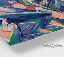 Load image into Gallery viewer, Abstract Flowers Wall Art Print corner view by Toronto Artist Rachael Grad.