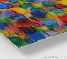 Load image into Gallery viewer, Dot Series Wall Art 2 Yellow and Blue Multicolor-Acrylic Print-rachaelgrad artsy abstract colorful artwork multicolor wall art