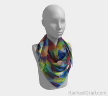 Load image into Gallery viewer, Dot Series 7 Square Scarf Multicolor Yellow and Purple-Square Scarf-rachaelgrad-rachaelgrad artsy abstract colorful artwork multicolor