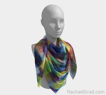 Load image into Gallery viewer, Dot Series 7 Square Scarf Multicolor Yellow and Purple-Square Scarf-rachaelgrad-rachaelgrad artsy abstract colorful artwork multicolor