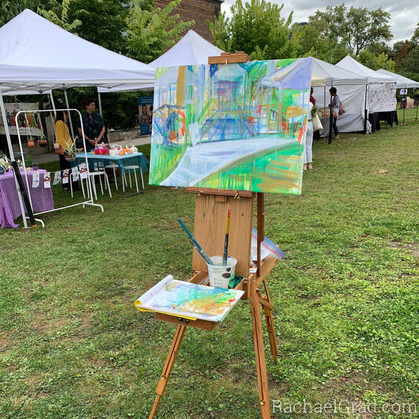 Abstract Landscape Painting at Wychwood Barns, Toronto