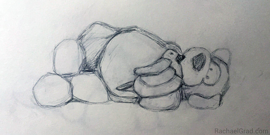 Daily Drawings of Teddy Bear & Toy Bird