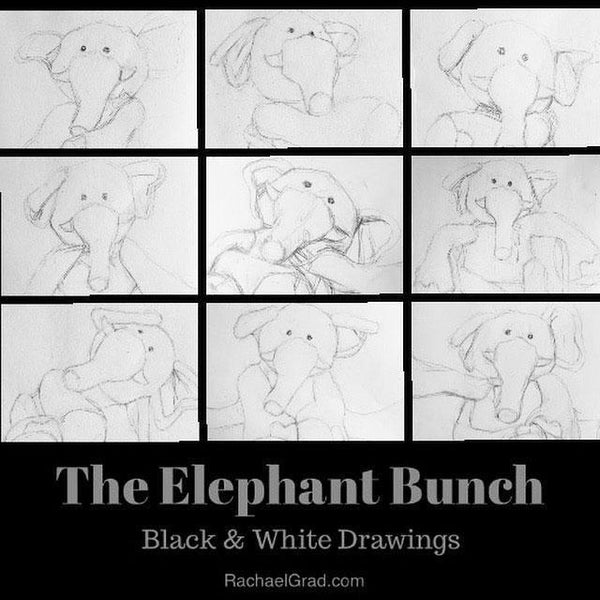 Daily Drawing Project of a Toy Elephant