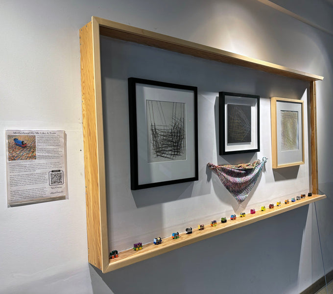 “Motherhood Hit Me Like a Train” – A Vitrine Installation at Wychwood Barns