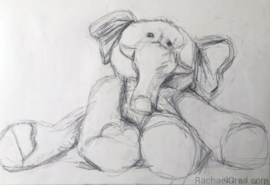Two Toy Elephant Drawings Sold to a Loving Family in Viriginia