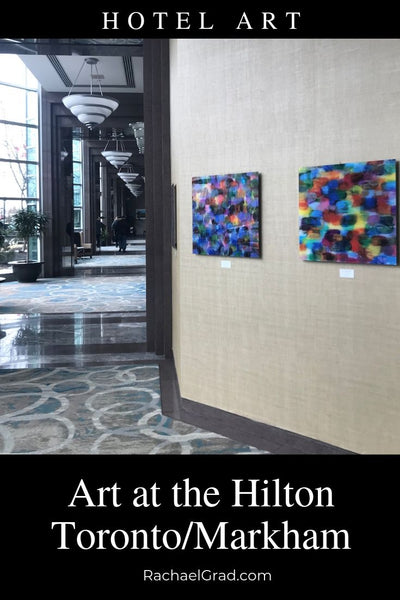Colorful Abstract Art Prints on View at the Hilton Toronto/Markham Suites