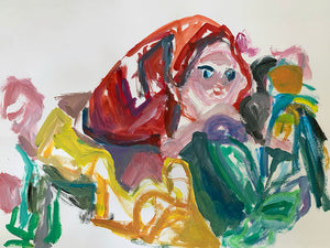 Abstract painting of Princess Arielle by Toronto artist Rachael Grad