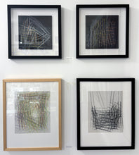 Load image into Gallery viewer, Motherhood Hit Me Like a Train Paintings by Toronto artist Rachael Grad shown on gallery wall