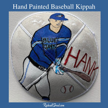Load image into Gallery viewer, baseball kipper yarmulke hand painted jewish gift 