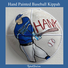 Load image into Gallery viewer, baseball kipper yarmulke hand painted jewish gift for bris Father's Day