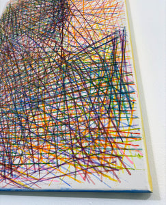 Painting: Motherhood Hit Me Like a Train (Diptych), Rosie-Coloured Windows