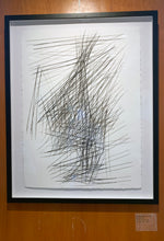 Load image into Gallery viewer, Motherhood Hit Me Like a Train, Sleeper Line #7 2024 Watercolour and Ink on Paper framed at 28 x 36&#39; in frame on view March 2024