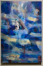 Load image into Gallery viewer, Original Artwork 4 Swimmers on the Rocks, Cinque Terre, Italy by Rachael Grad
